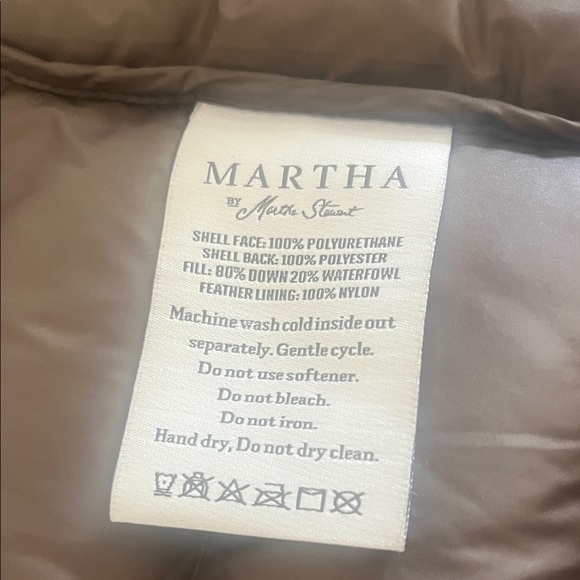 🍫 Martha Stewart Chocolate Brown Quilted Down Puffer Vest - Picture 8 of 8